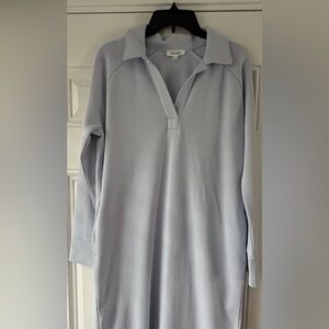 Elegant Light Blue Long Sleeve Dress
